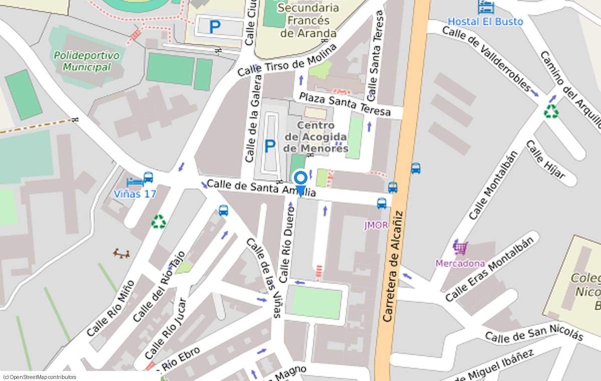 Mapa con la ubicación de Lavandería LaColada Teruel, Calle Santa Amalia 15